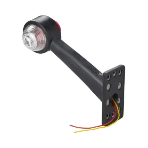 12V Outline Lamp Red/White 160mm Slanted Caravan Trailer